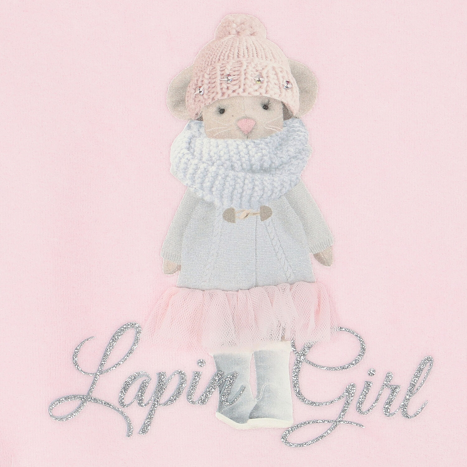 Girls Pink & Grey Mouse Dress, 1, hi-res image number null